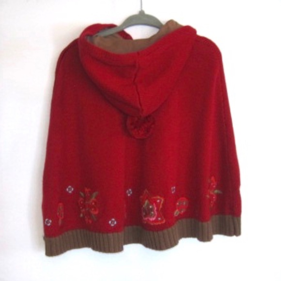 Gagou Tagou Infant Hooded Knit Cape - Picture 2 of 10